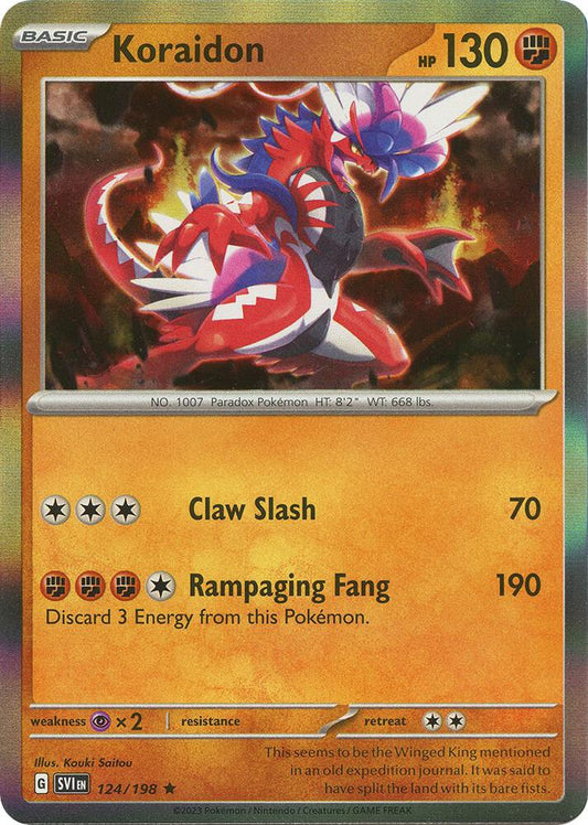 Koraidon - 124/198 - SV01: Scarlet & Violet Base Set (SVI) - Reverse Holofoil - Pokemon TCG Card