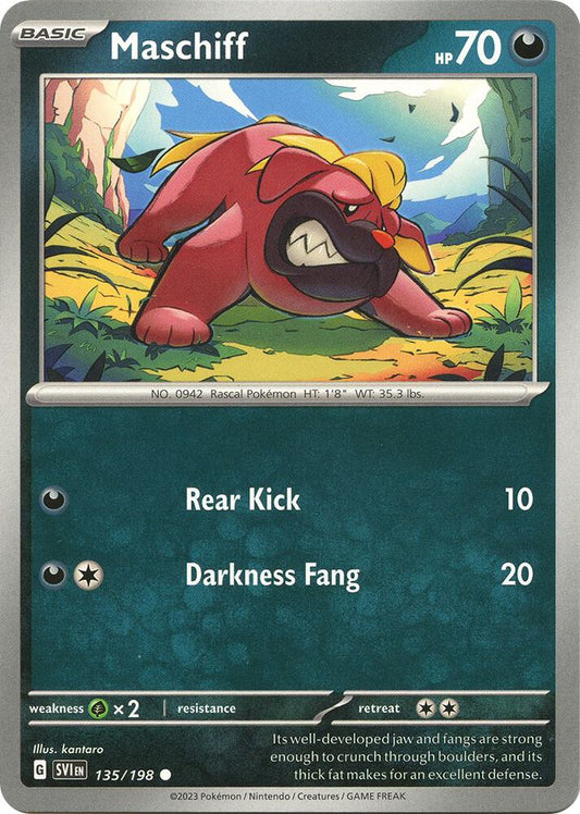 Maschiff - 135/198 - SV01: Scarlet & Violet Base Set (SVI) - Common - Normal - Pokemon TCG Card
