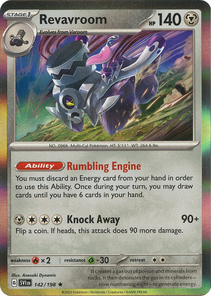 Revavroom - 142/198 - SV01: Scarlet & Violet Base Set (SVI) - Holofoil - Pokemon TCG Card