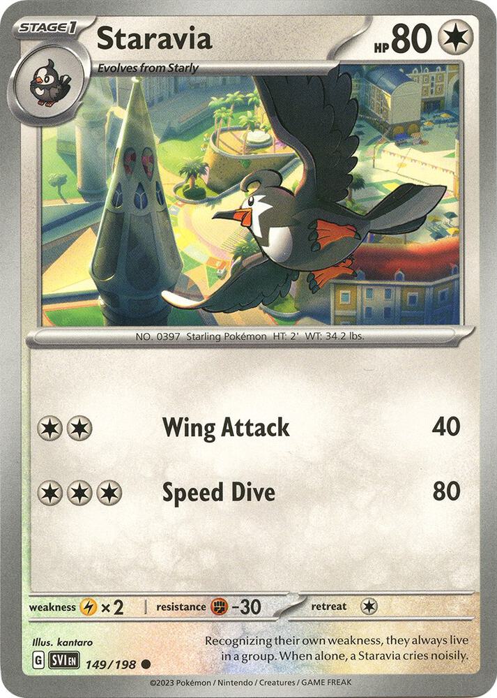 Staravia - 149/198 - SV01: Scarlet & Violet Base Set (SVI) - Reverse Holofoil - Pokemon TCG Card