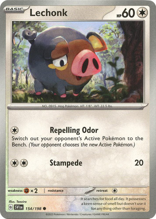 Lechonk - 154/198 - SV01: Scarlet & Violet Base Set (SVI) - Common - Normal - Pokemon TCG Card