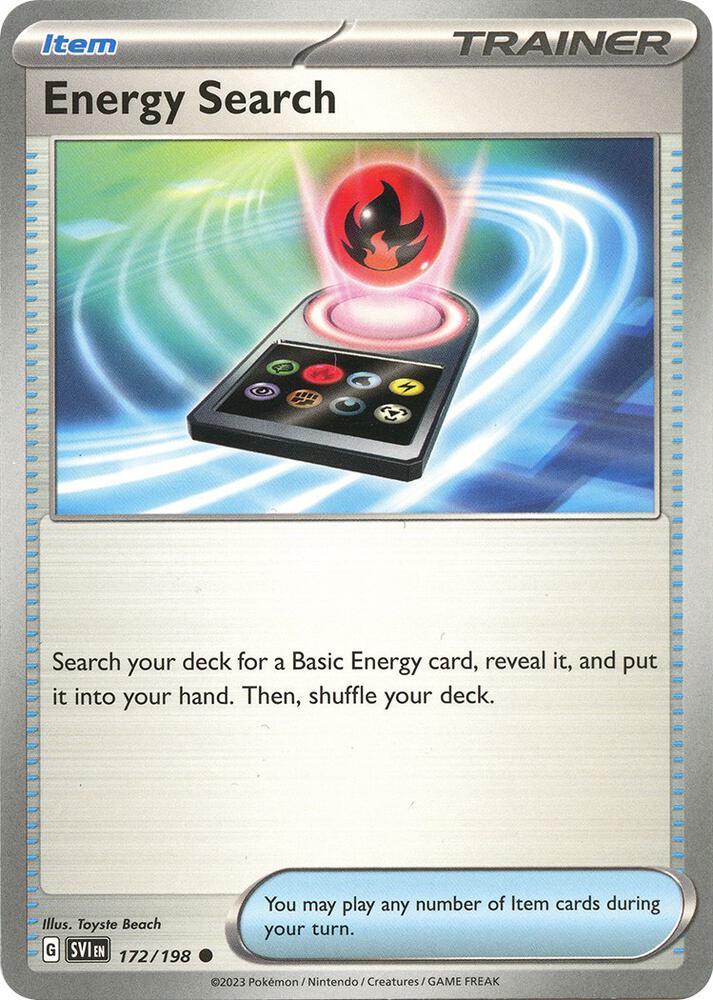 Energy Search - 172/198 - SV01: Scarlet & Violet Base Set (SVI) - Reverse Holofoil - Pokemon TCG Card