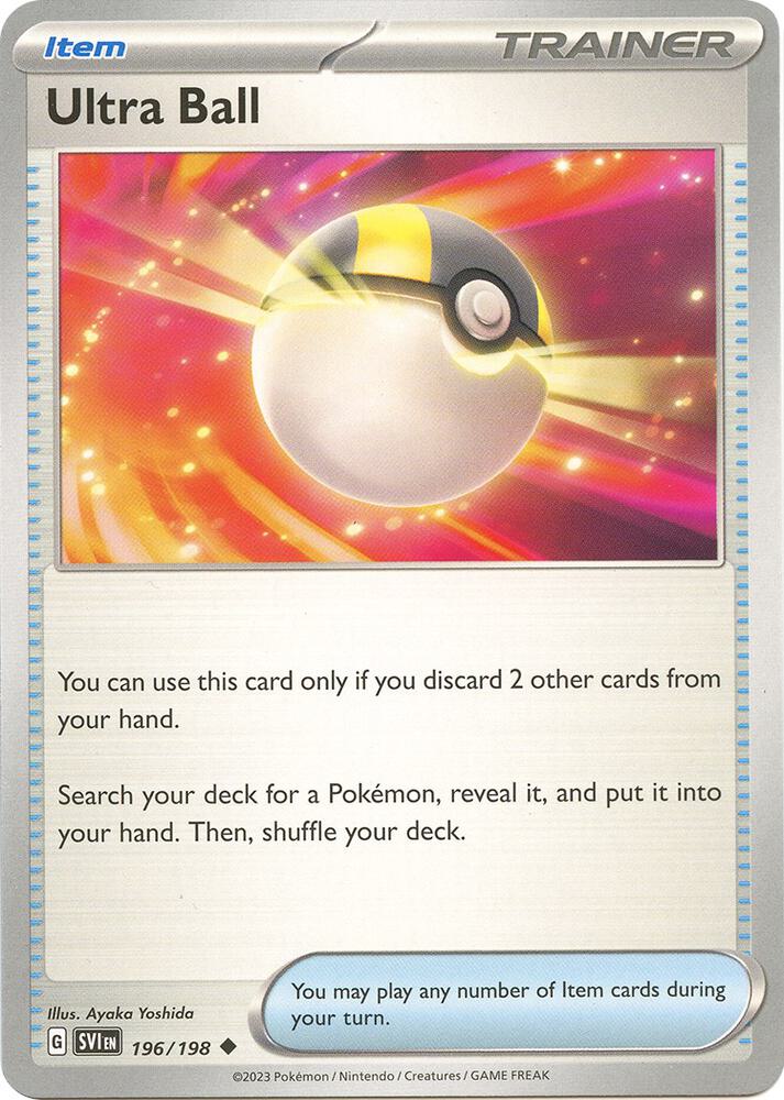 Ultra Ball - 196/198 - SV01: Scarlet & Violet Base Set (SVI) - Normal - Pokemon TCG Card