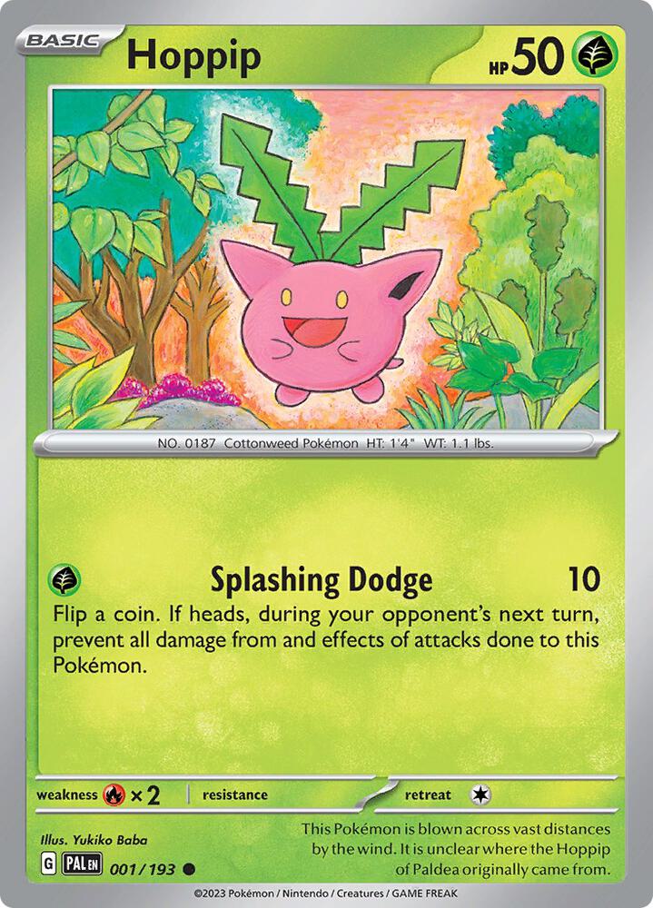 Hoppip - 001/193 - SV02: Paldea Evolved (PAL) - Reverse Holofoil - Pokemon TCG Card