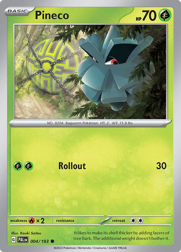 Pineco - 004/193 - SV02: Paldea Evolved (PAL) - Normal - Pokemon TCG Card