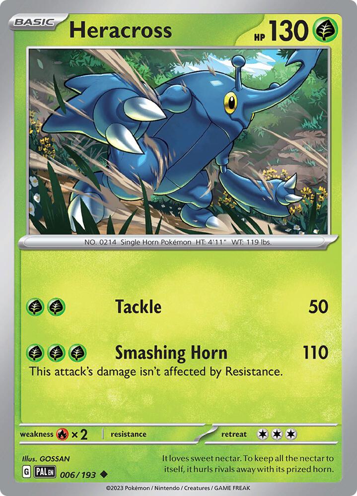 Heracross - 006/193 - SV02: Paldea Evolved (PAL) - Uncommon - Normal - Pokemon TCG Card