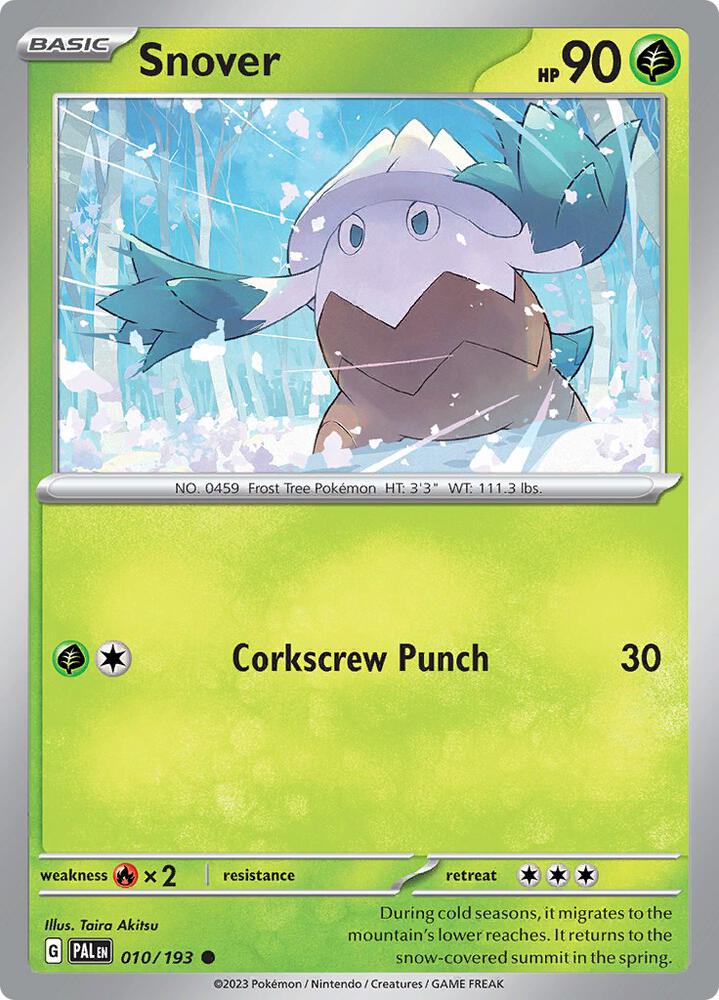Snover - 010/193 - SV02: Paldea Evolved (PAL) - Normal - Pokemon TCG Card