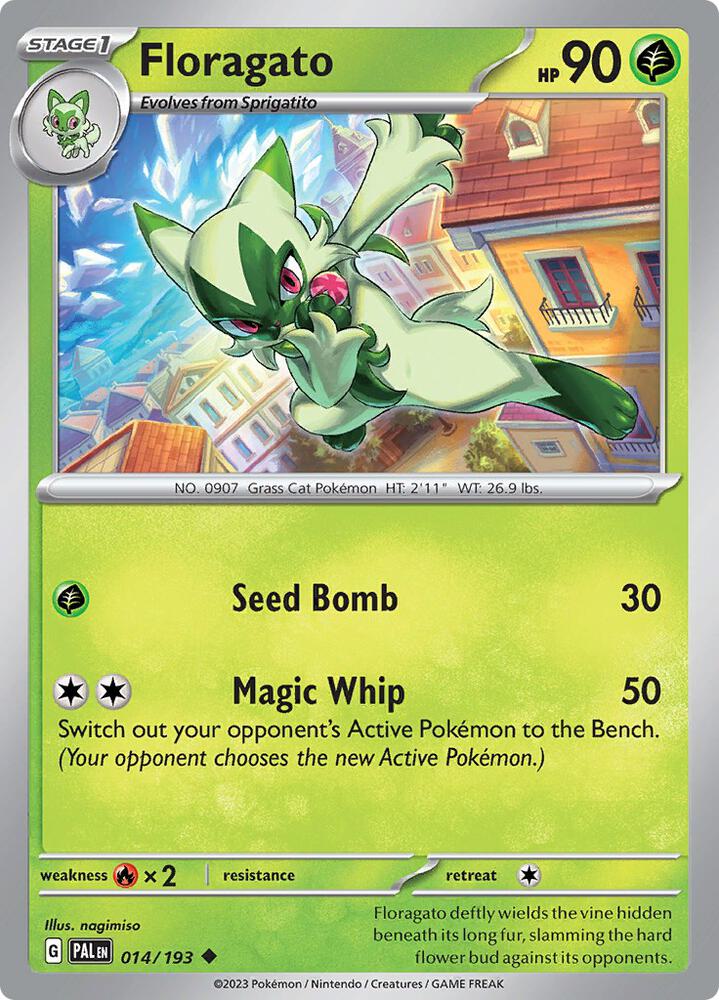 Floragato - 014/193 - SV02: Paldea Evolved (PAL) - Uncommon - Normal - Pokemon TCG Card