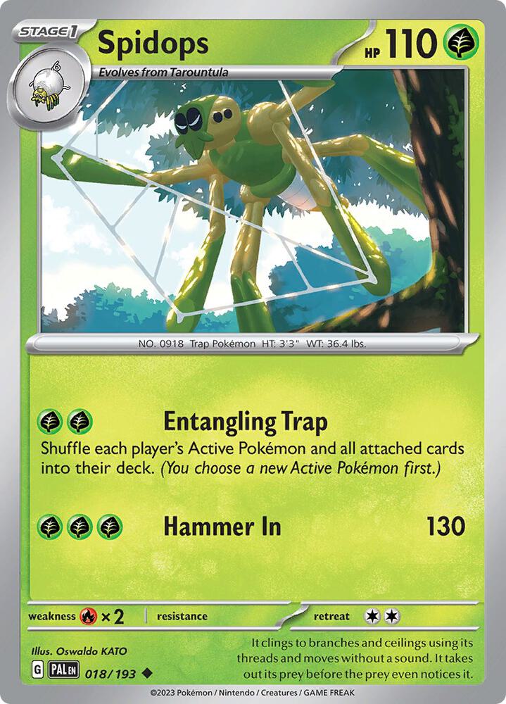 Spidops - 018/193 - SV02: Paldea Evolved (PAL) - Normal - Pokemon TCG Card