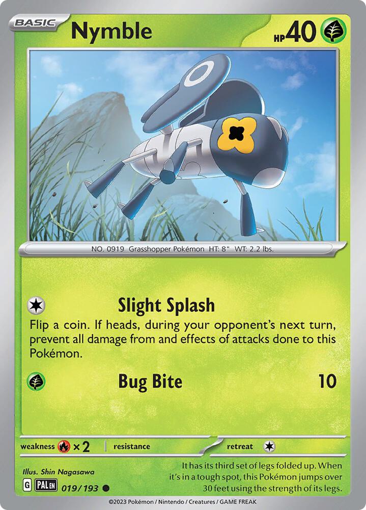 Nymble - 019/193 - SV02: Paldea Evolved (PAL) - Common - Normal - Pokemon TCG Card