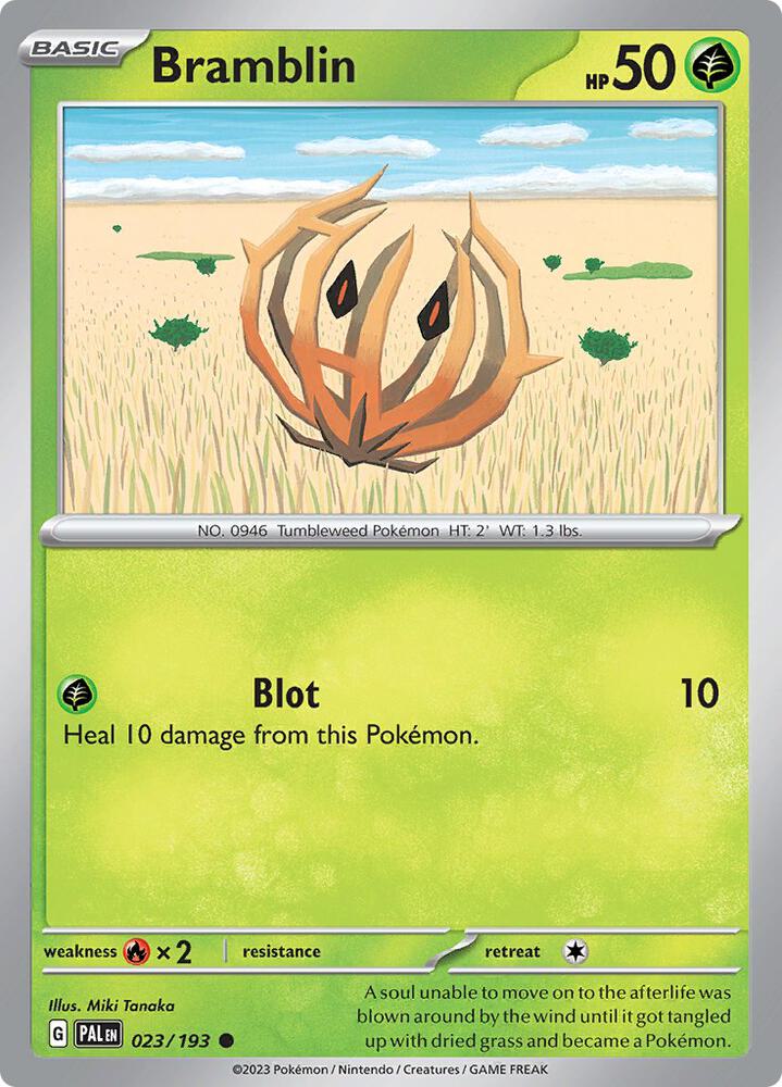 Bramblin - 023/193 - SV02: Paldea Evolved (PAL) - Common - Normal - Pokemon TCG Card