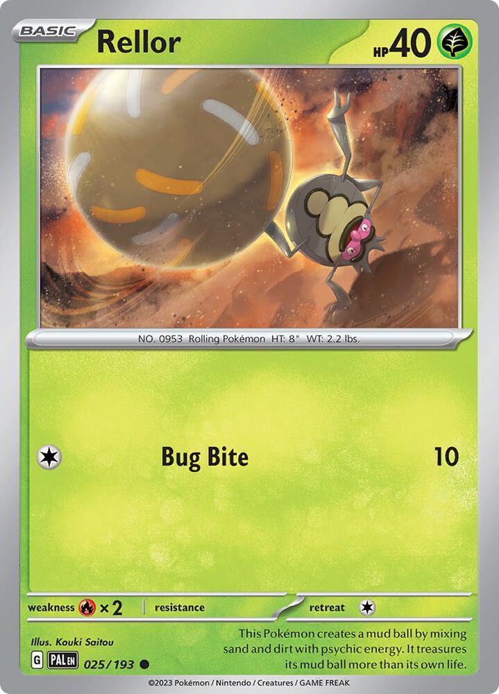 Rellor - 025/193 - SV02: Paldea Evolved (PAL) - Common - Normal - Pokemon TCG Card