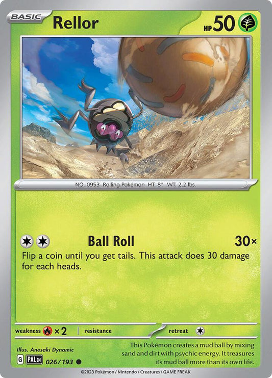 Rellor - 026/193 - SV02: Paldea Evolved (PAL) - Common - Normal - Pokemon TCG Card