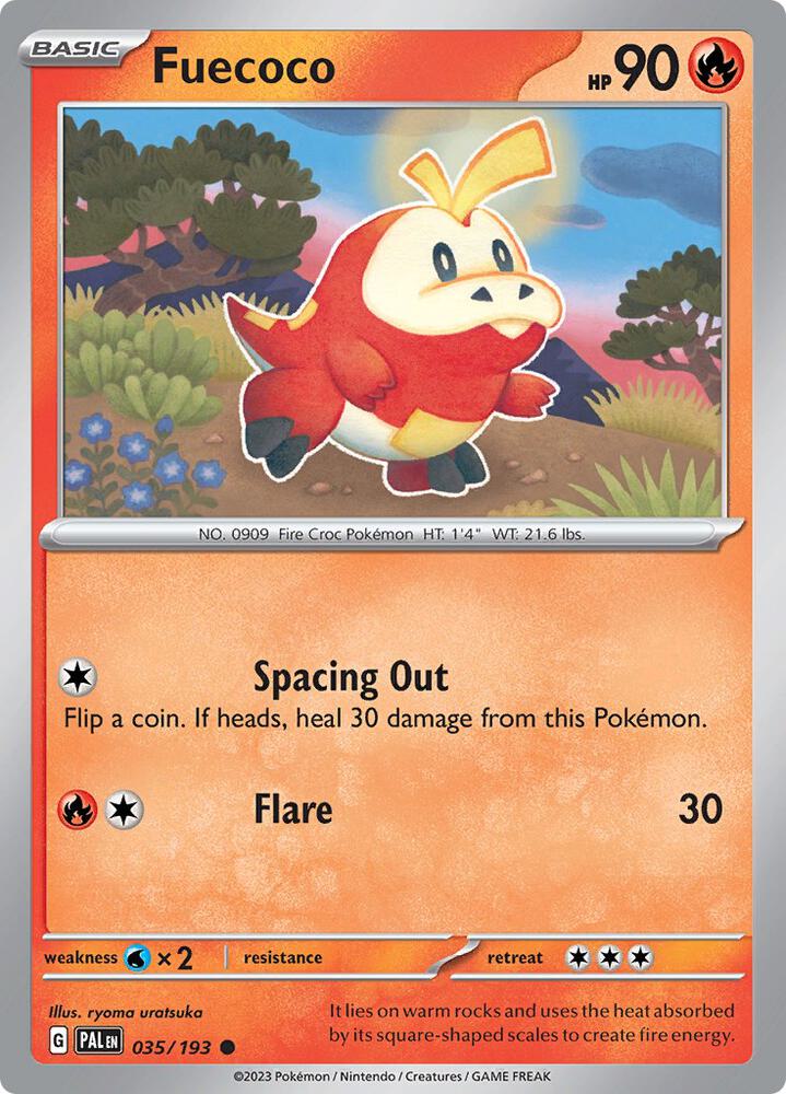 Fuecoco - 035/193 - SV02: Paldea Evolved (PAL) - Common - Normal - Pokemon TCG Card