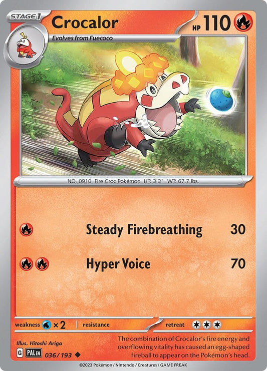Crocalor - 036/193 - SV02: Paldea Evolved (PAL) - Uncommon - Normal - Pokemon TCG Card