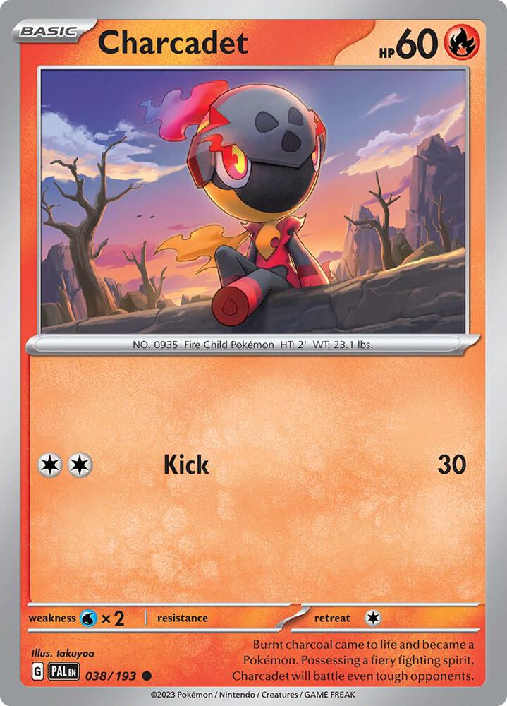 Charcadet - 038/193 - SV02: Paldea Evolved (PAL) - Common - Normal - Pokemon TCG Card
