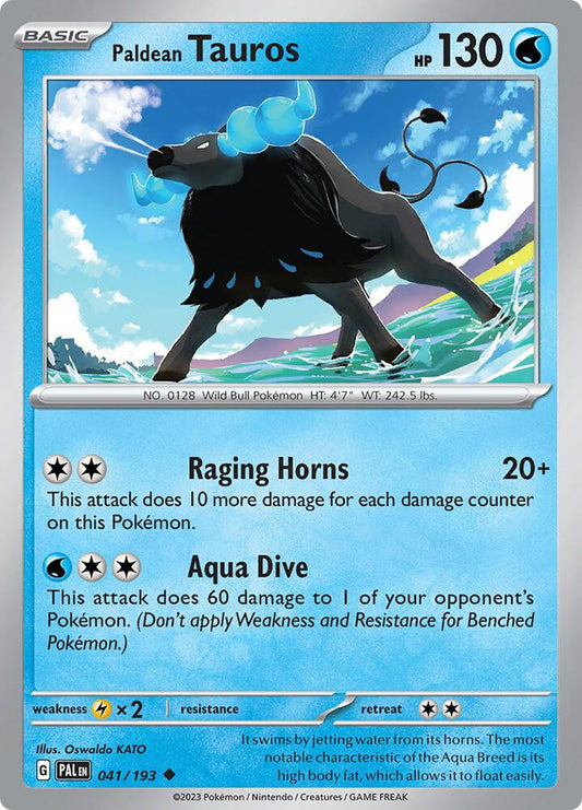 Paldean Tauros - 041/193 - SV02: Paldea Evolved (PAL) - Uncommon - Normal - Pokemon TCG Card