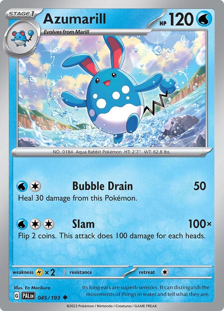 Azumarill - 045/193 - SV02: Paldea Evolved (PAL) - Normal - Pokemon TCG Card