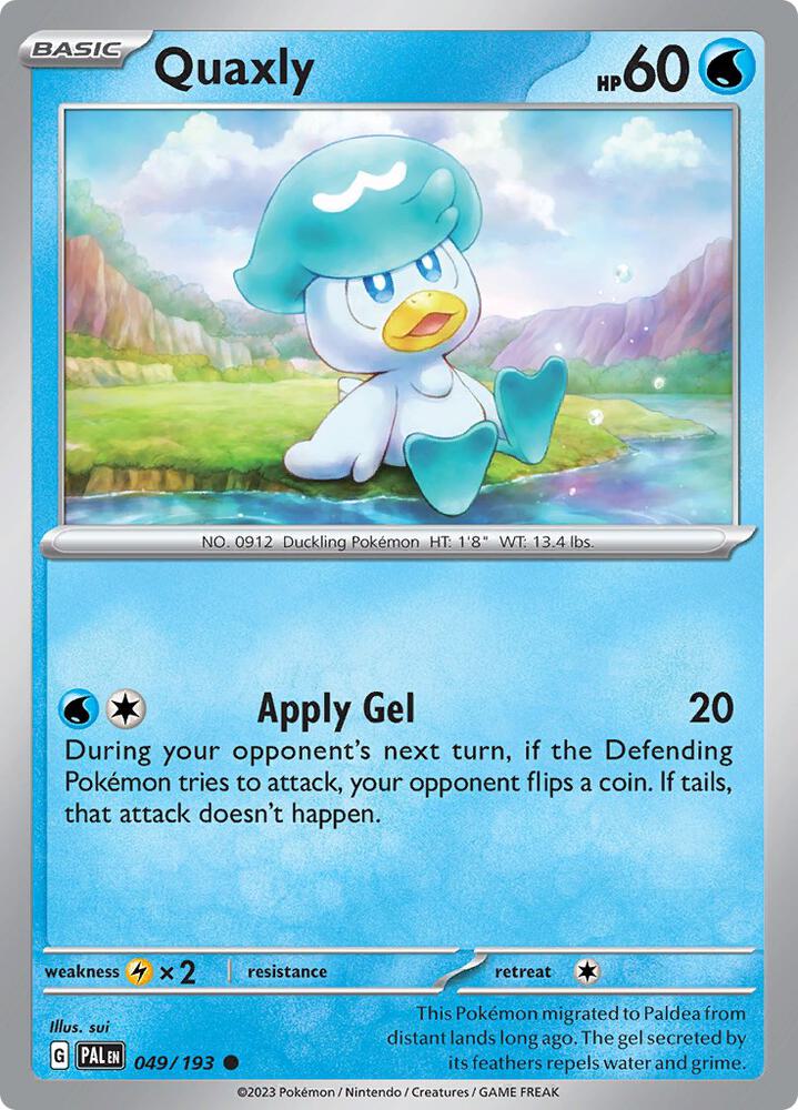 Quaxly - 049/193 - SV02: Paldea Evolved (PAL) - Common - Normal - Pokemon TCG Card