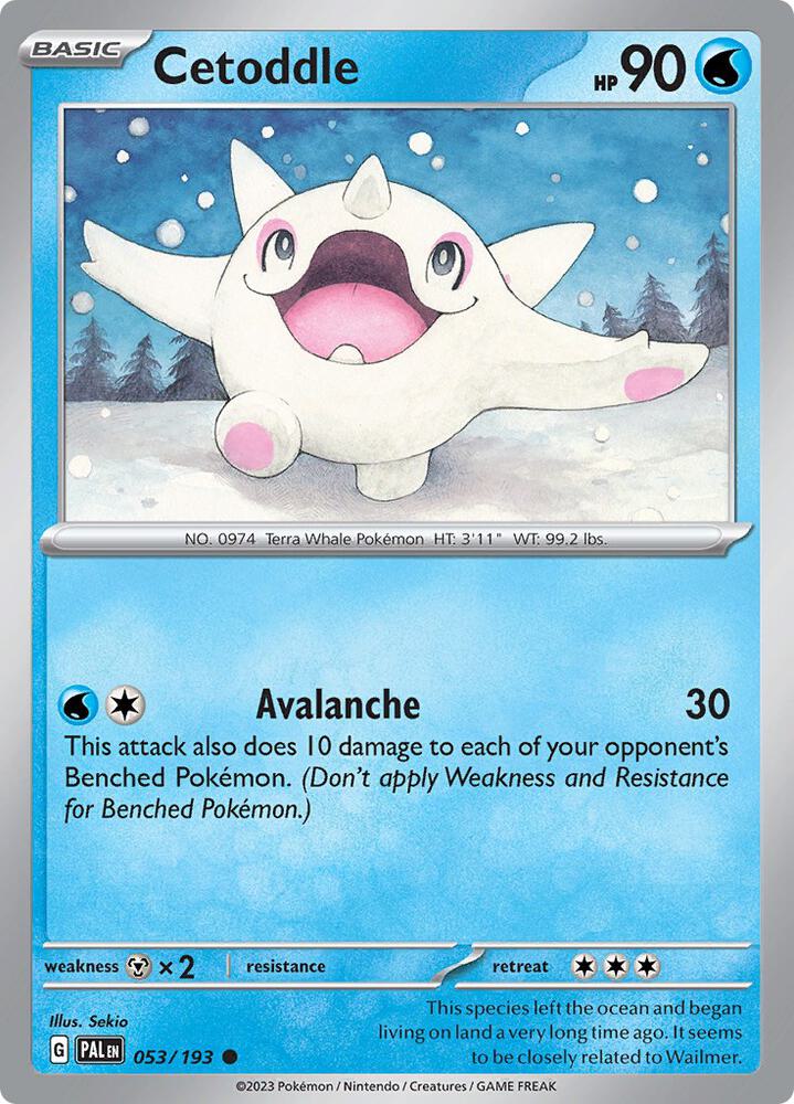 Cetoddle - 053/193 - SV02: Paldea Evolved (PAL) - Common - Normal - Pokemon TCG Card