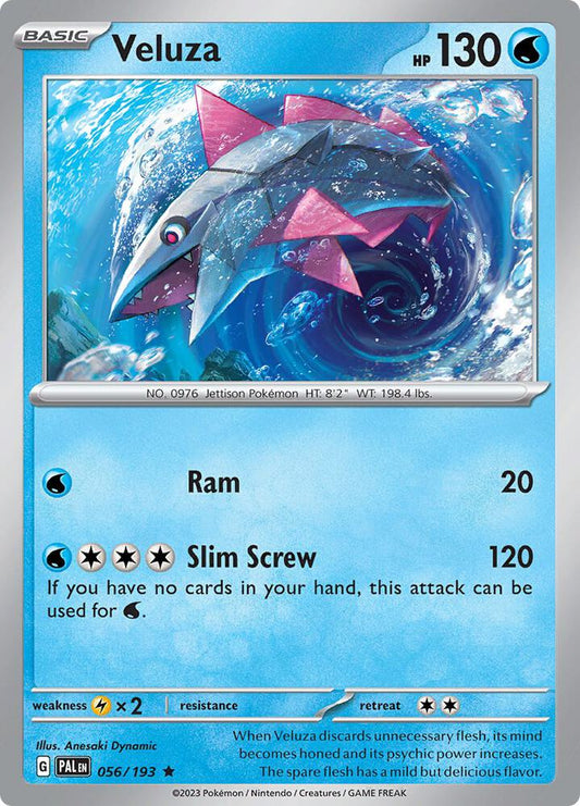 Veluza - 056/193 - SV02: Paldea Evolved (PAL) - Rare - Holofoil - Pokemon TCG Card