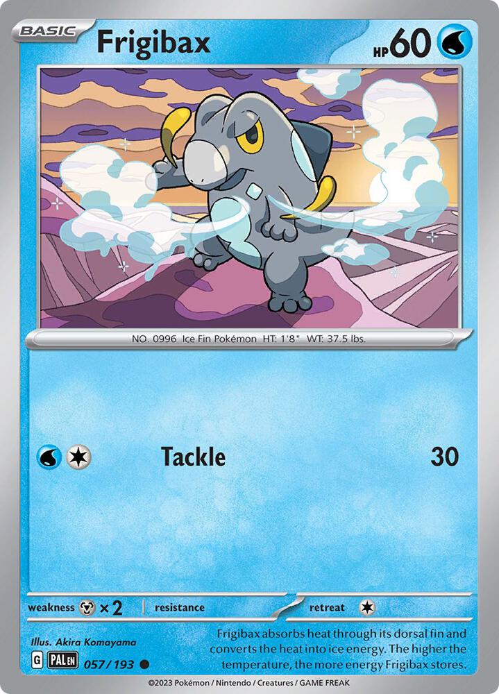Frigibax - 057/193 - SV02: Paldea Evolved (PAL) - Common - Reverse Holofoil - Pokemon TCG Card
