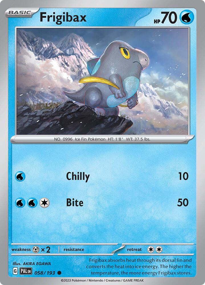 Frigibax - 058/193 - SV02: Paldea Evolved (PAL) - Common - Normal - Pokemon TCG Card