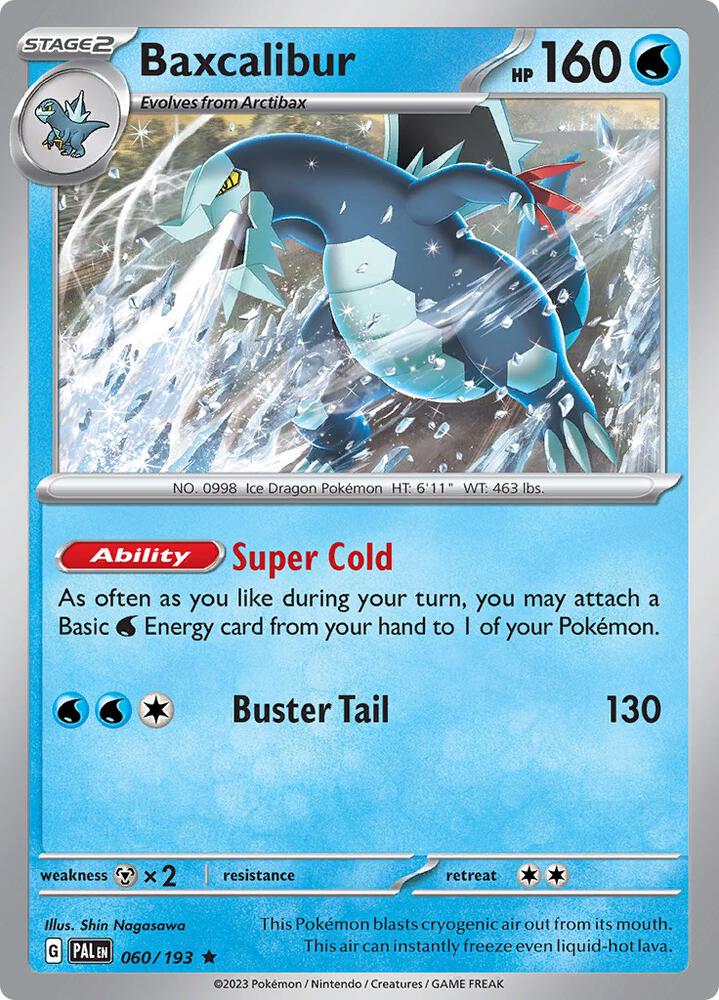 Baxcalibur - 060/193 - SV02: Paldea Evolved (PAL) - Rare - Reverse Holofoil - Pokemon TCG Card