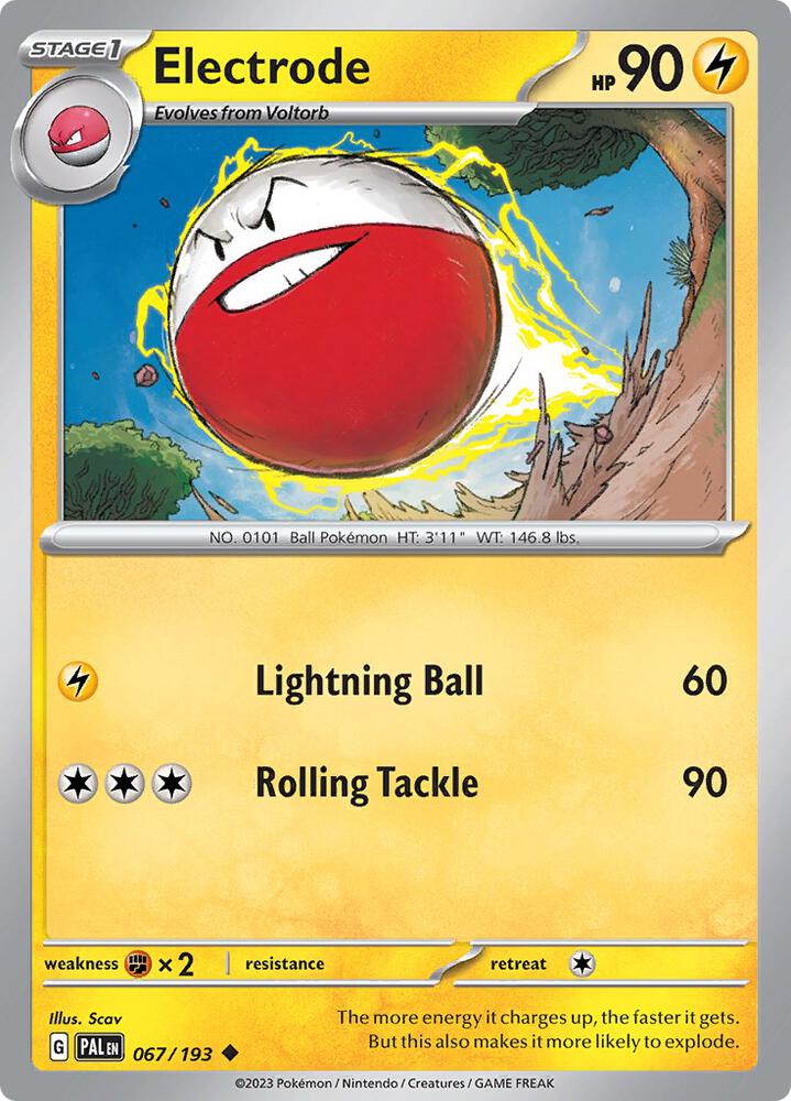 Electrode - 067/193 - SV02: Paldea Evolved (PAL) - Reverse Holofoil - Pokemon TCG Card