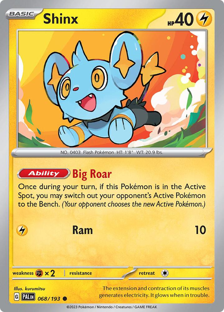 Shinx - 068/193 - SV02: Paldea Evolved (PAL) - Common - Normal - Pokemon TCG Card