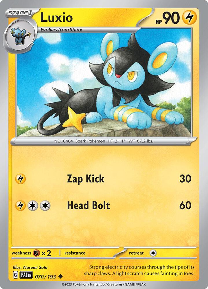 Luxio - 070/193 - SV02: Paldea Evolved (PAL) - Normal - Pokemon TCG Card