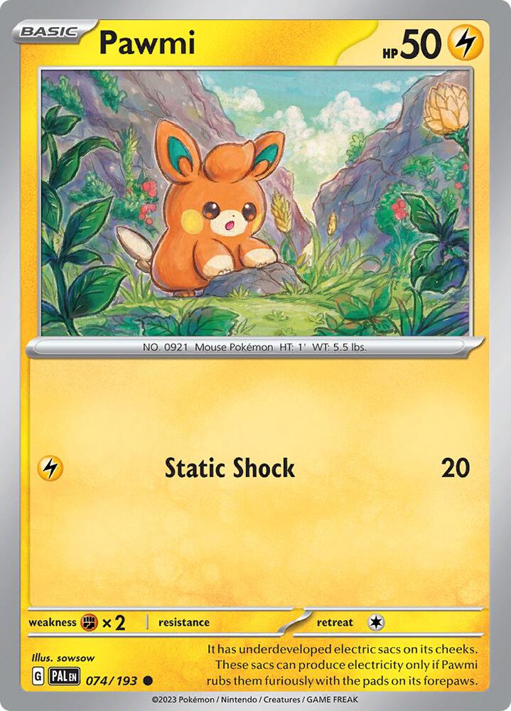Pawmi - 074/193 - SV02: Paldea Evolved (PAL) - Normal - Pokemon TCG Card