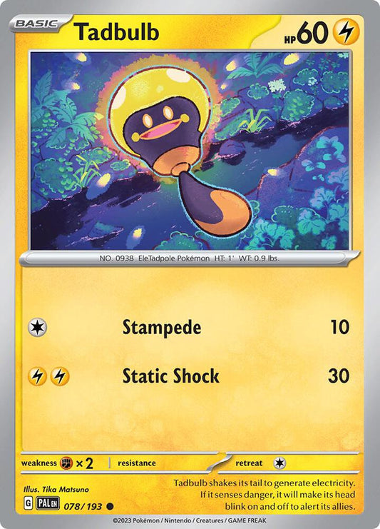 Tadbulb - 078/193 - SV02: Paldea Evolved (PAL) - Common - Normal - Pokemon TCG Card