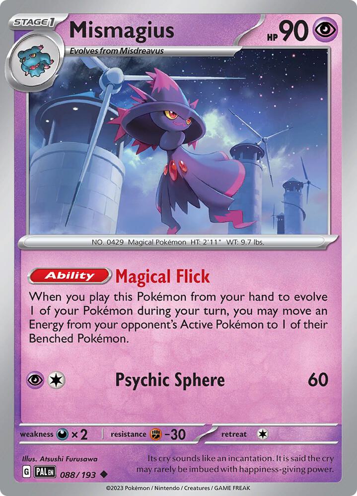 Mismagius - 088/193 - SV02: Paldea Evolved (PAL) - Uncommon - Normal - Pokemon TCG Card