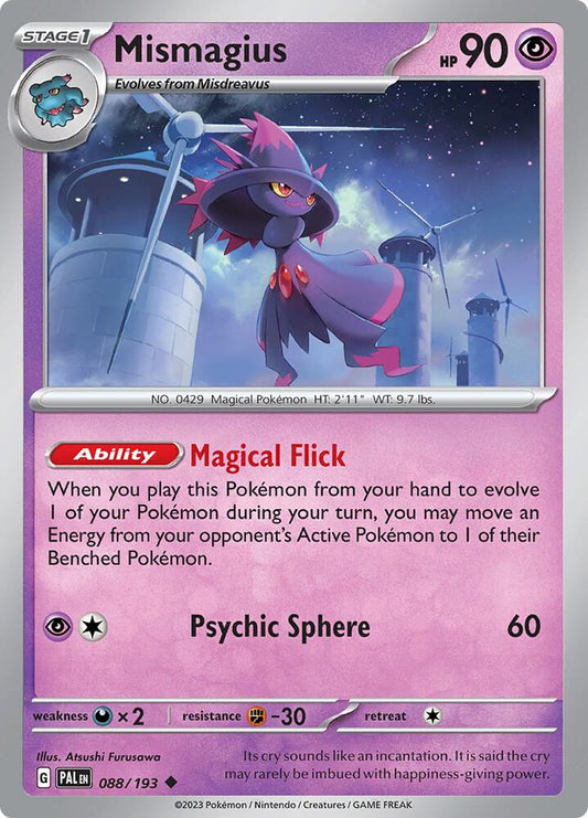 Mismagius - 088/193 - SV02: Paldea Evolved (PAL) - Uncommon - Normal - Pokemon TCG Card