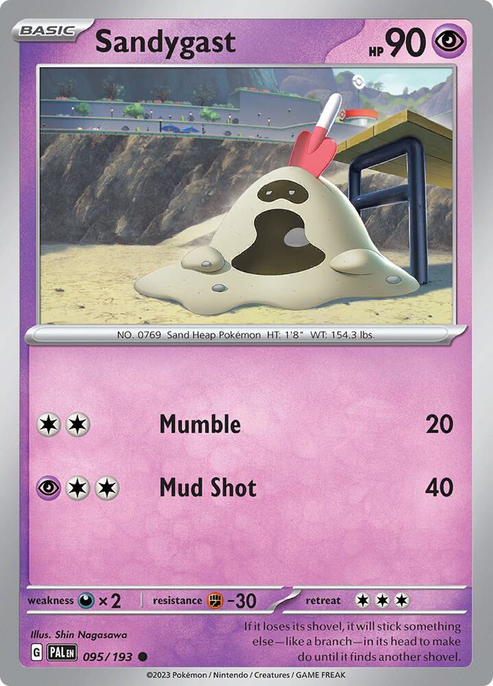 Sandygast - 095/193 - SV02: Paldea Evolved (PAL) - Common - Reverse Holofoil - Pokemon TCG Card