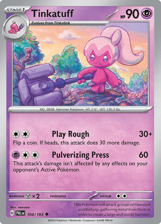 Tinkatuff - 104/193 - SV02: Paldea Evolved (PAL) - Uncommon - Normal - Pokemon TCG Card