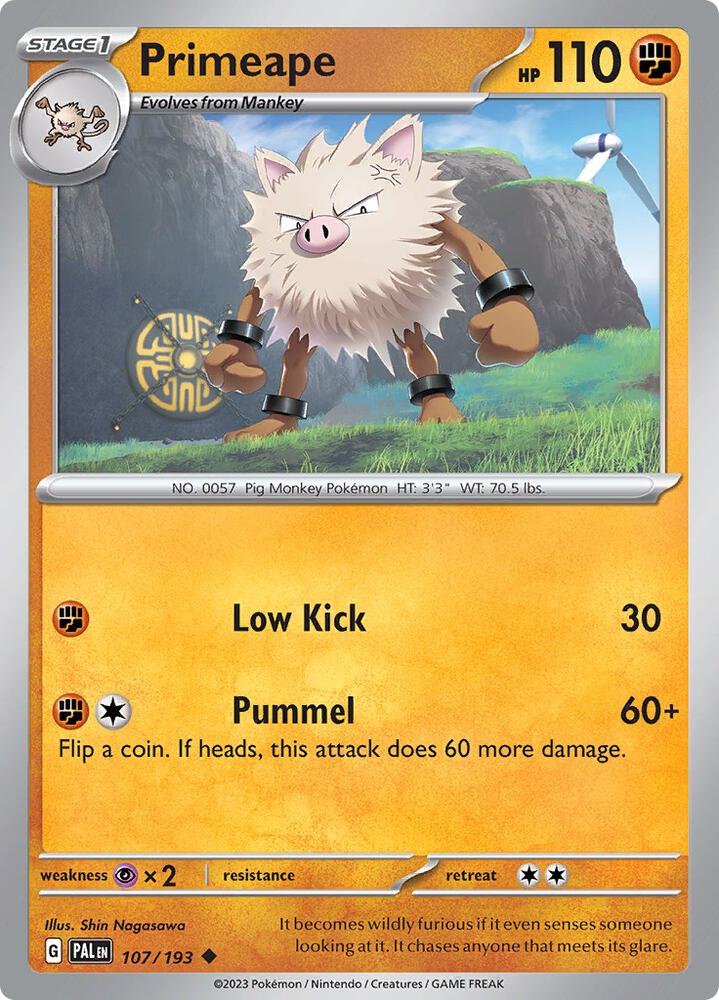 Primeape - 107/193 - SV02: Paldea Evolved (PAL) - Normal - Pokemon TCG Card
