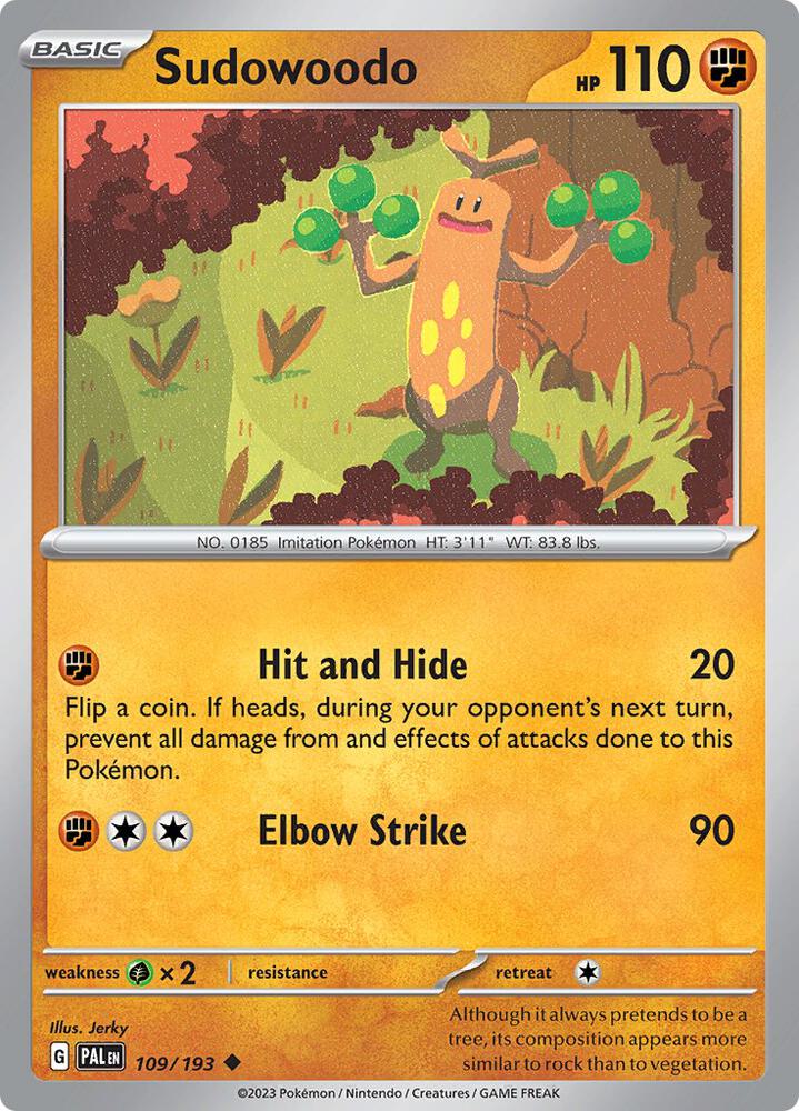 Sudowoodo - 109/193 - SV02: Paldea Evolved (PAL) - Normal - Pokemon TCG Card