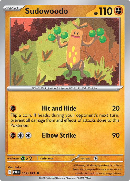 Sudowoodo - 109/193 - SV02: Paldea Evolved (PAL) - Normal - Pokemon TCG Card