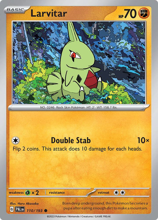 Larvitar - 110/193 - SV02: Paldea Evolved (PAL) - Reverse Holofoil - Pokemon TCG Card