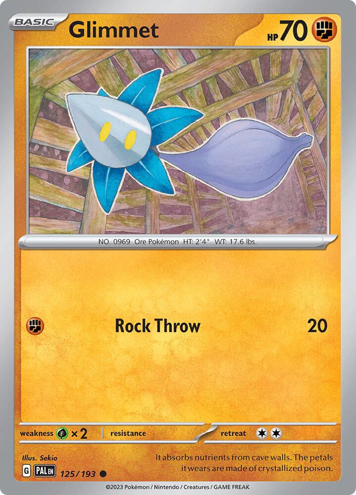 Glimmet - 125/193 - SV02: Paldea Evolved (PAL) - Common - Normal - Pokemon TCG Card