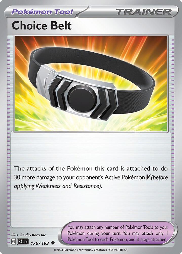 Choice Belt - 176/193 - SV02: Paldea Evolved (PAL) - Reverse Holofoil - Pokemon TCG Card