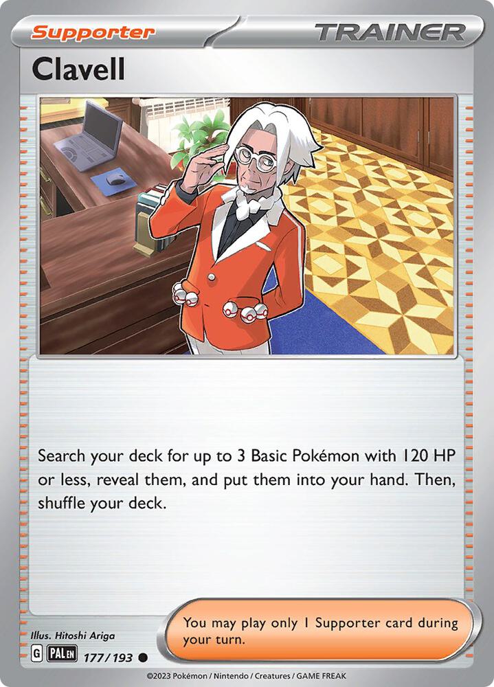 Clavell - 177/193 - SV02: Paldea Evolved (PAL) - Reverse Holofoil - Pokemon TCG Card
