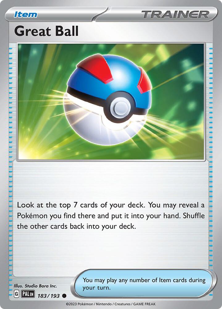 Great Ball - 183/193 - SV02: Paldea Evolved (PAL) - Reverse Holofoil - Pokemon TCG Card