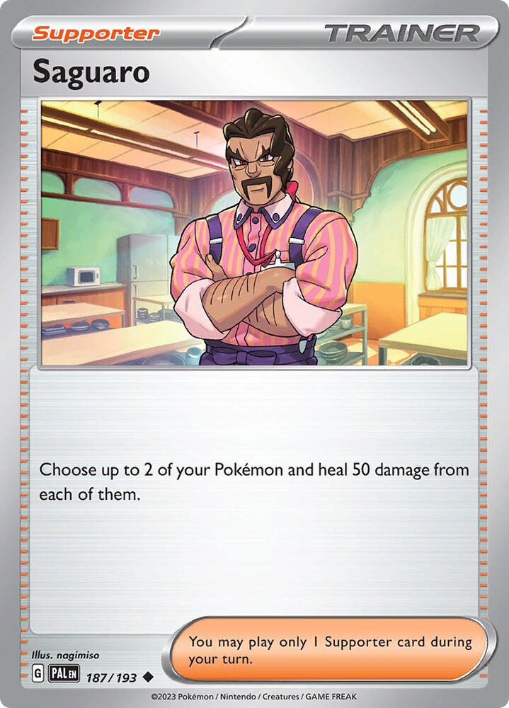 Saguaro - 187/193 - SV02: Paldea Evolved (PAL) - Reverse Holofoil - Pokemon TCG Card