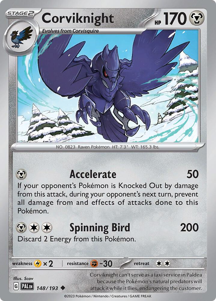 Corviknight - 148/193 - SV02: Paldea Evolved (PAL) - Normal - Pokemon TCG Card