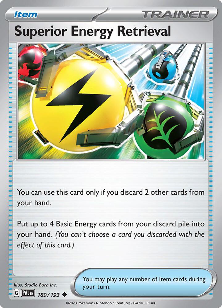 Superior Energy Retrieval - 189/193 - SV02: Paldea Evolved (PAL) - Uncommon - Normal - Pokemon TCG Card