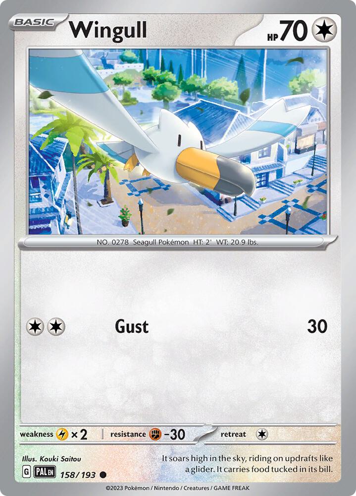 Wingull - 158/193 - SV02: Paldea Evolved (PAL) - Reverse Holofoil - Pokemon TCG Card