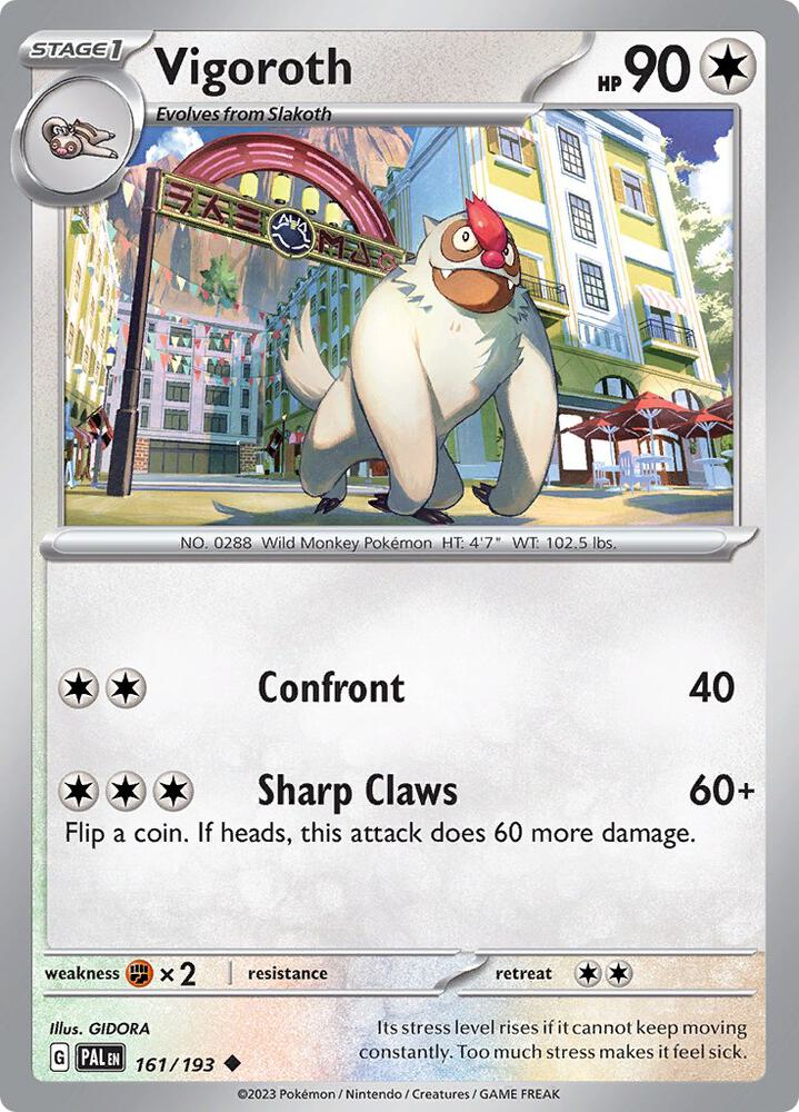 Vigoroth - 161/193 - SV02: Paldea Evolved (PAL) - Normal - Pokemon TCG Card